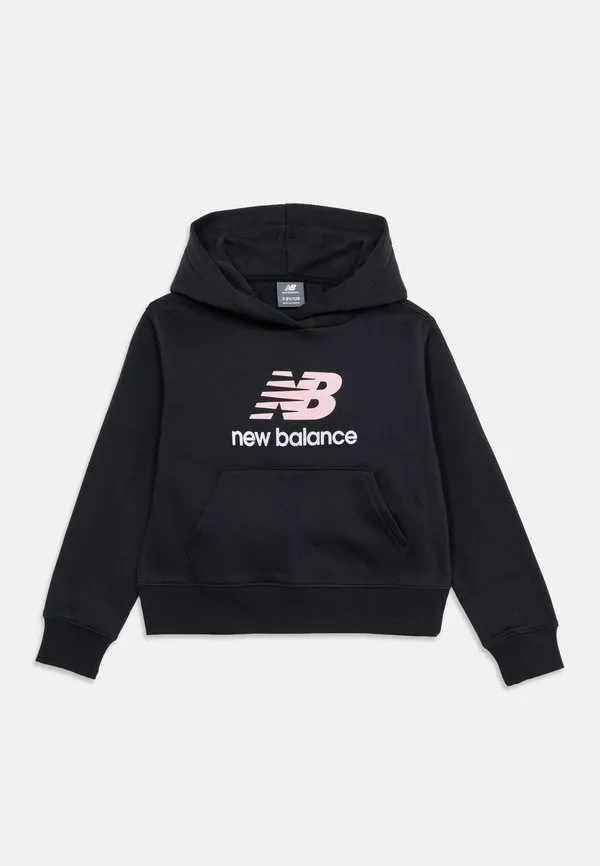 Худи с отворотом и логотипом New Balance, Caviar — фото 3