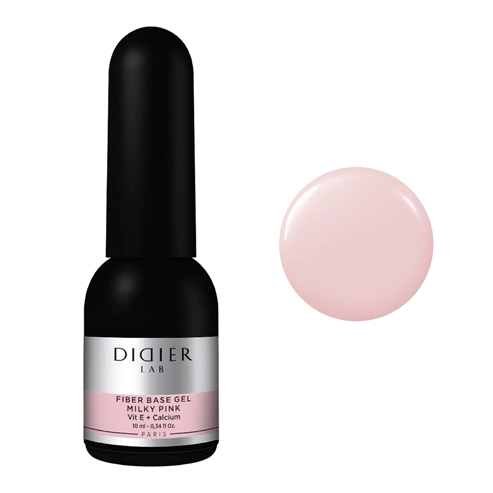 

Основа для гель-лака с частицами стекловолокна fiber base gel Didier Lab, цвет milky pink, 10 мл