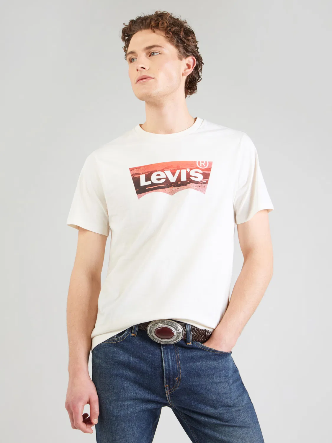 Regular Футболка Levi'S , White/Wool White — фото 3
