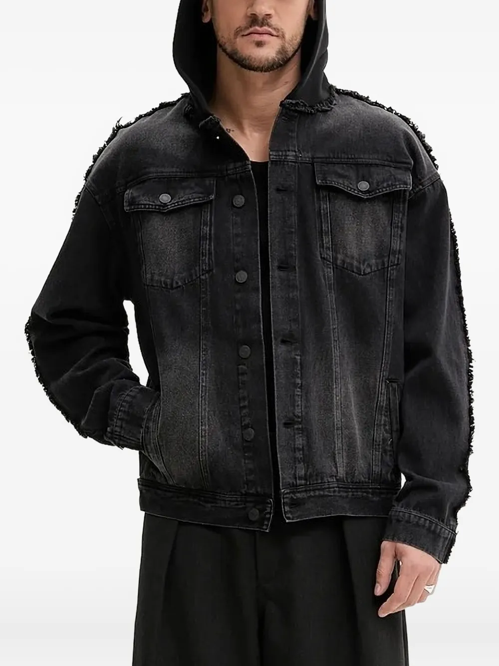 

Джинсовая куртка с капюшоном Desigual, черный