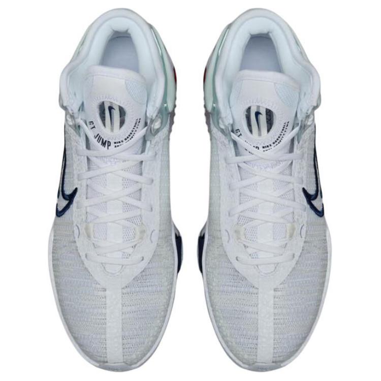 Nike Air Zoom GT Jump 2 EP USA с белой подошвой, белый/темно-синий/университетский красный — фото 3