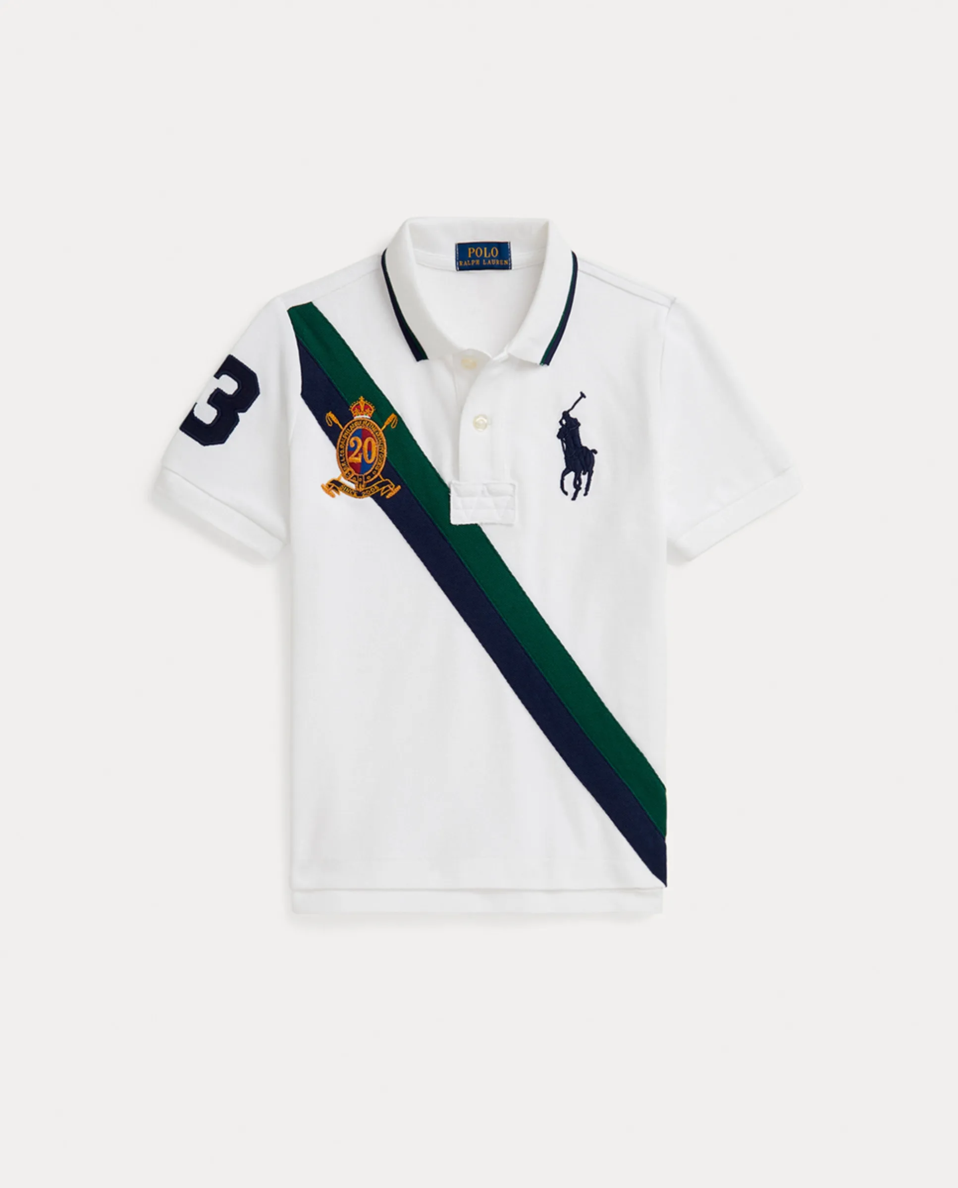 

Детская хлопковая футболка Big Pony Polo Ralph Lauren, белый