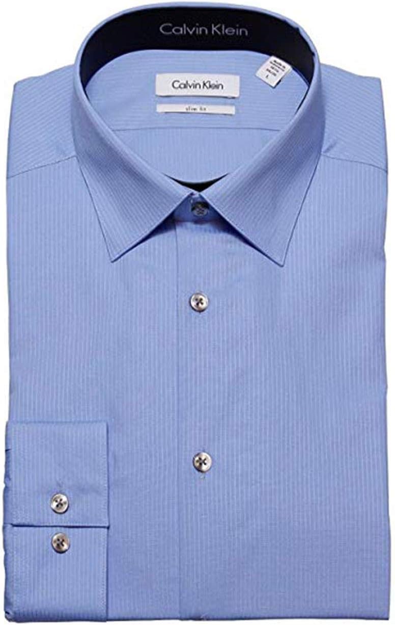 

Рубашка Calvin Klein Tone/Tone Stripe Slim Fit, 100% хлопок, однотонная - 33T0476, Blue