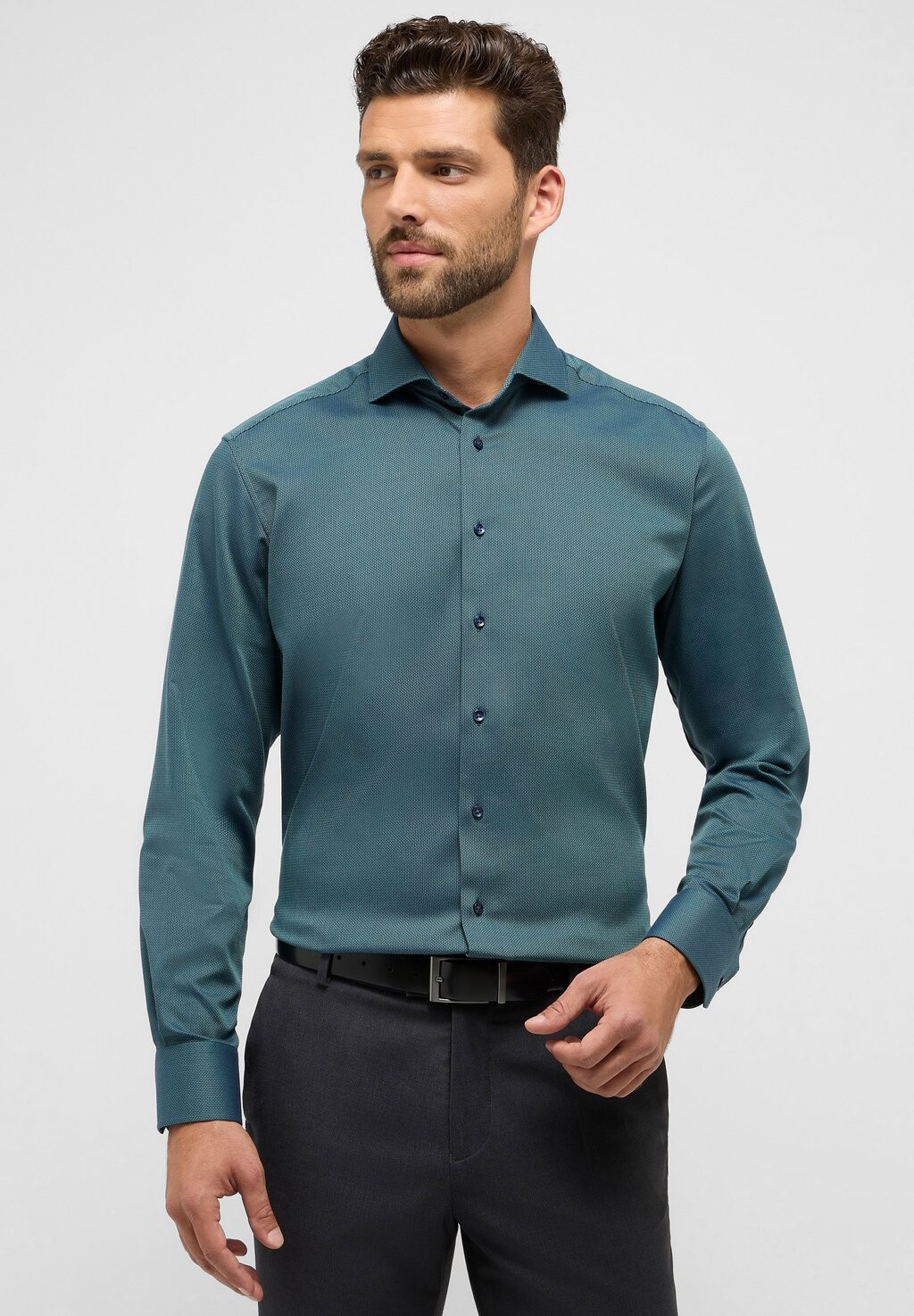 

Рубашка MODERN FIT Eterna, бирюзовый