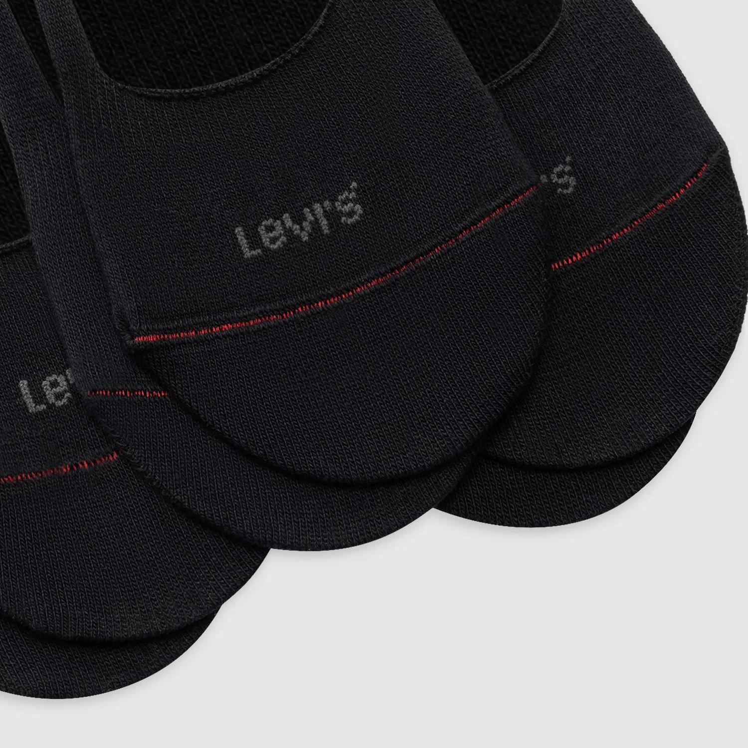 Низкие носки-комбинезон (3 шт.) Levi's, Black — фото 3
