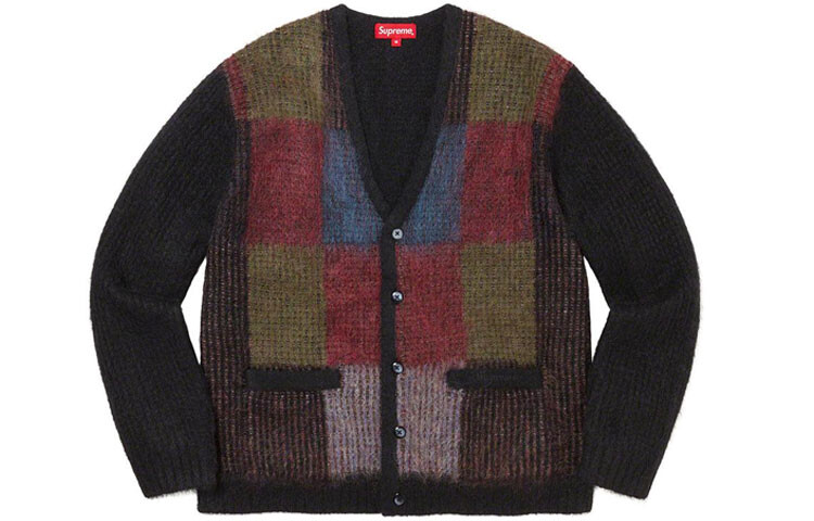 

Кардиган Supreme Brushed Grid, черный