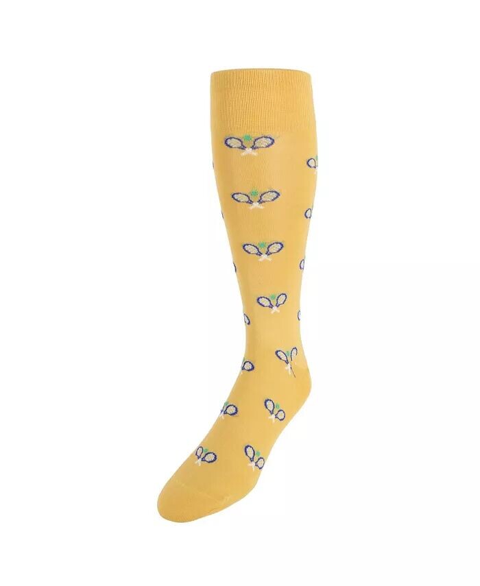 

Носки мужские The Rally Tennis Novelty из мерсеризованного хлопка длиной до середины голени TRAFALGAR, желтый