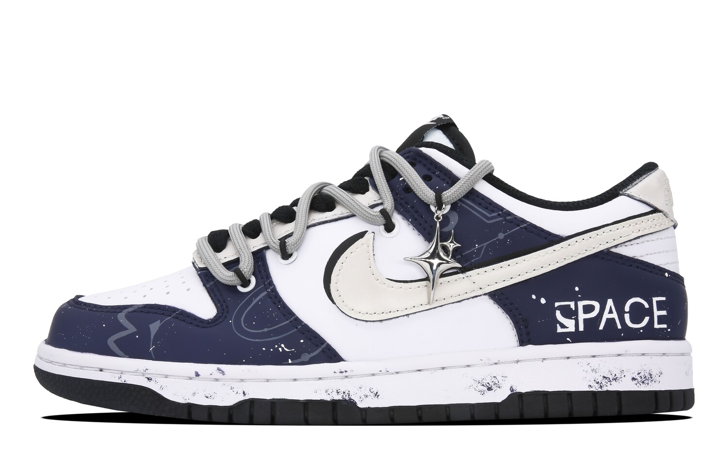 

Кроссовки для скейтбординга Dunk мужские с низким верхом, серебристо-синий Nike