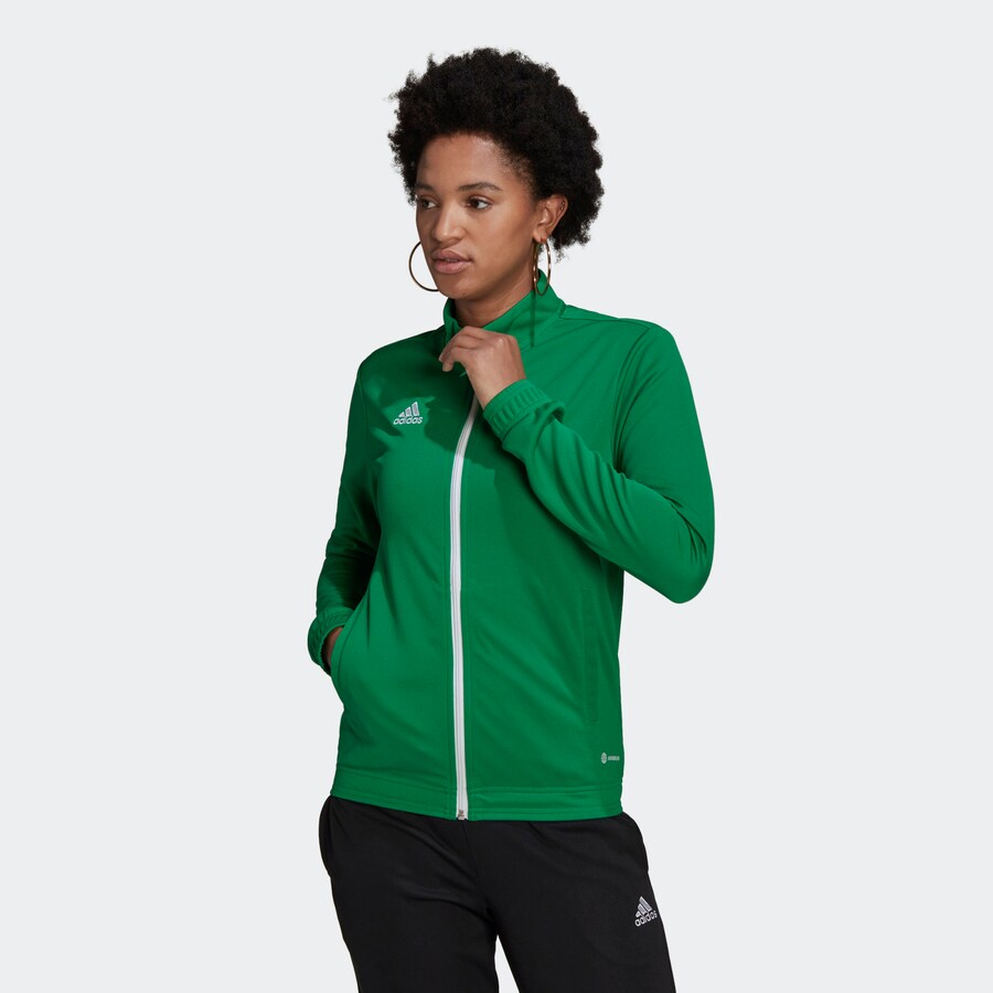 Спортивная толстовка с капюшоном на молнии ADIDAS PERFORMANCE ENT22, зеленый — фото 2