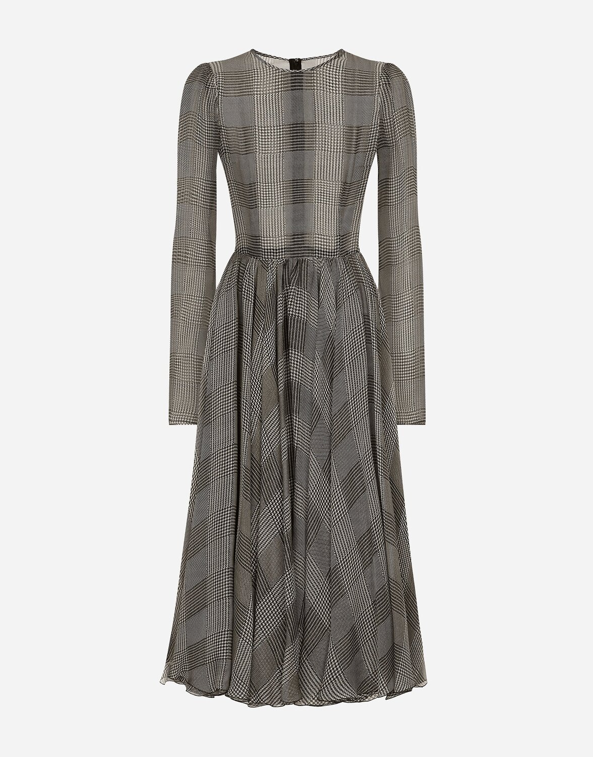 

Шифоновая юбка-солнце миди с принтом в клетку гленчек Dolce & Gabbana, мультиколор