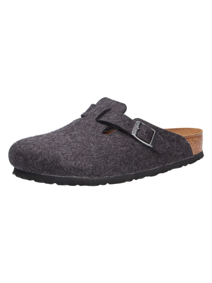 

Мюли Birkenstock Tieffußbett Pantolette BOSTON FE, серый