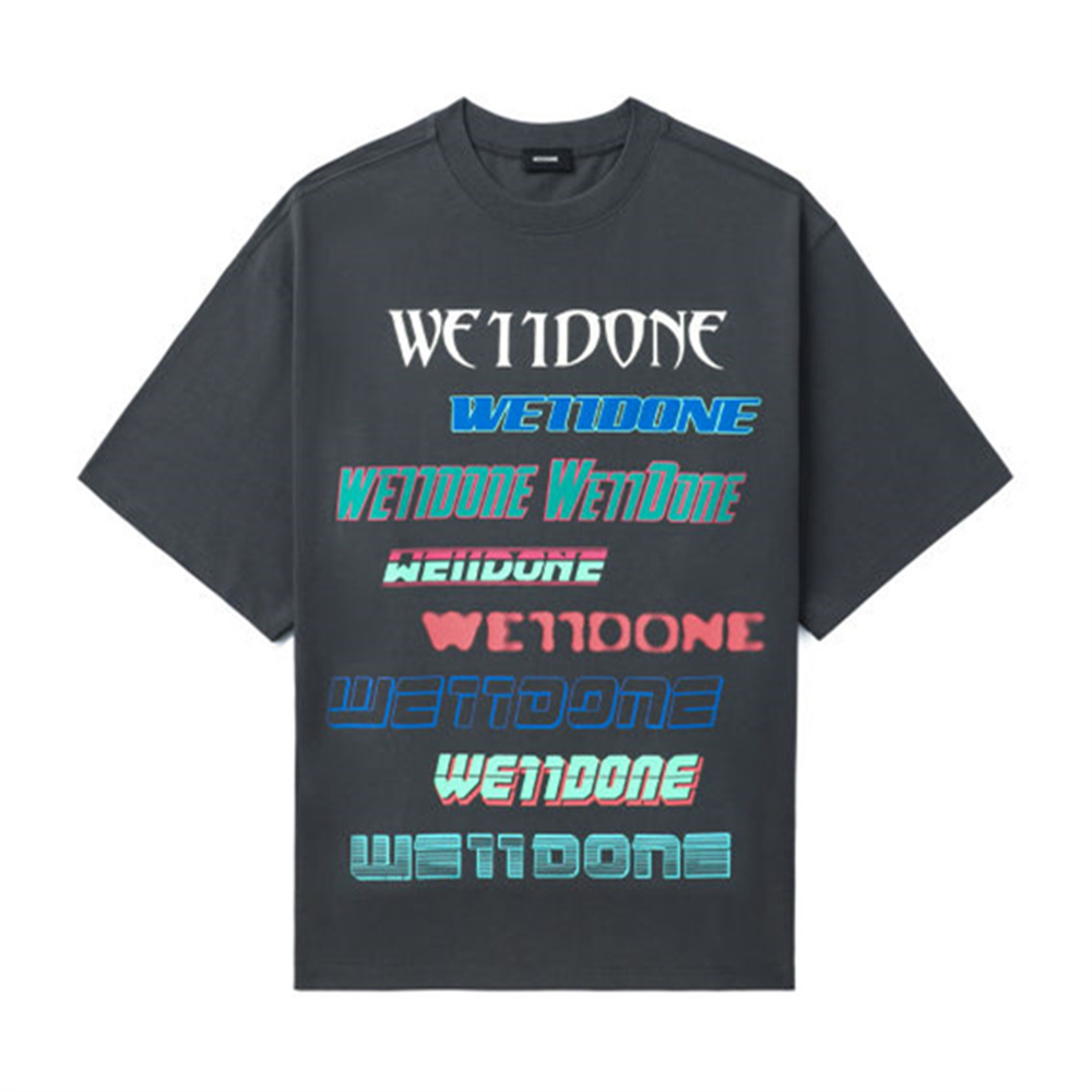 

Футболка Multi Logo 'Charcoal' WE11DONE, темно-серый