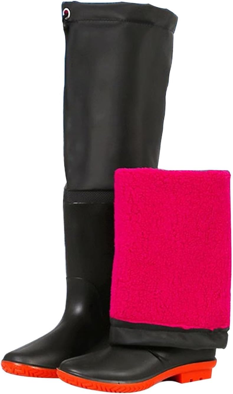 

Легкие теплые сапоги для рыбалки и охоты для мужчин и женщин, высокая модель 60 см, противоскользящие и водонепроницаемые Jcwgly, черный