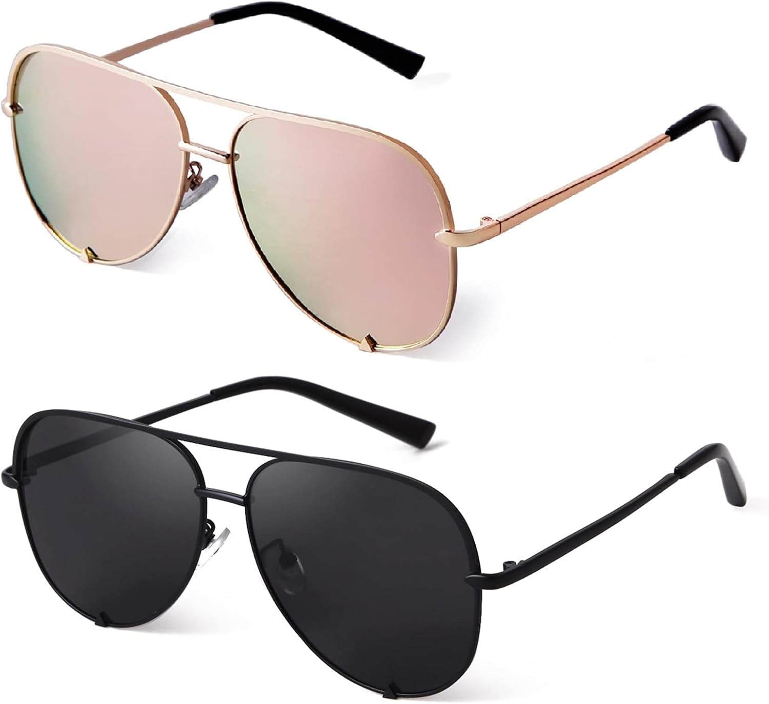 

Солнцезащитные очки-авиаторы SORVINO большого размера для женщин и мужчин, модные, в стиле ретро, ​​объемные, черные, с эффектом потертости, классическая защита от УФ-излучения, Black/Black +Gold/Pink Polarized