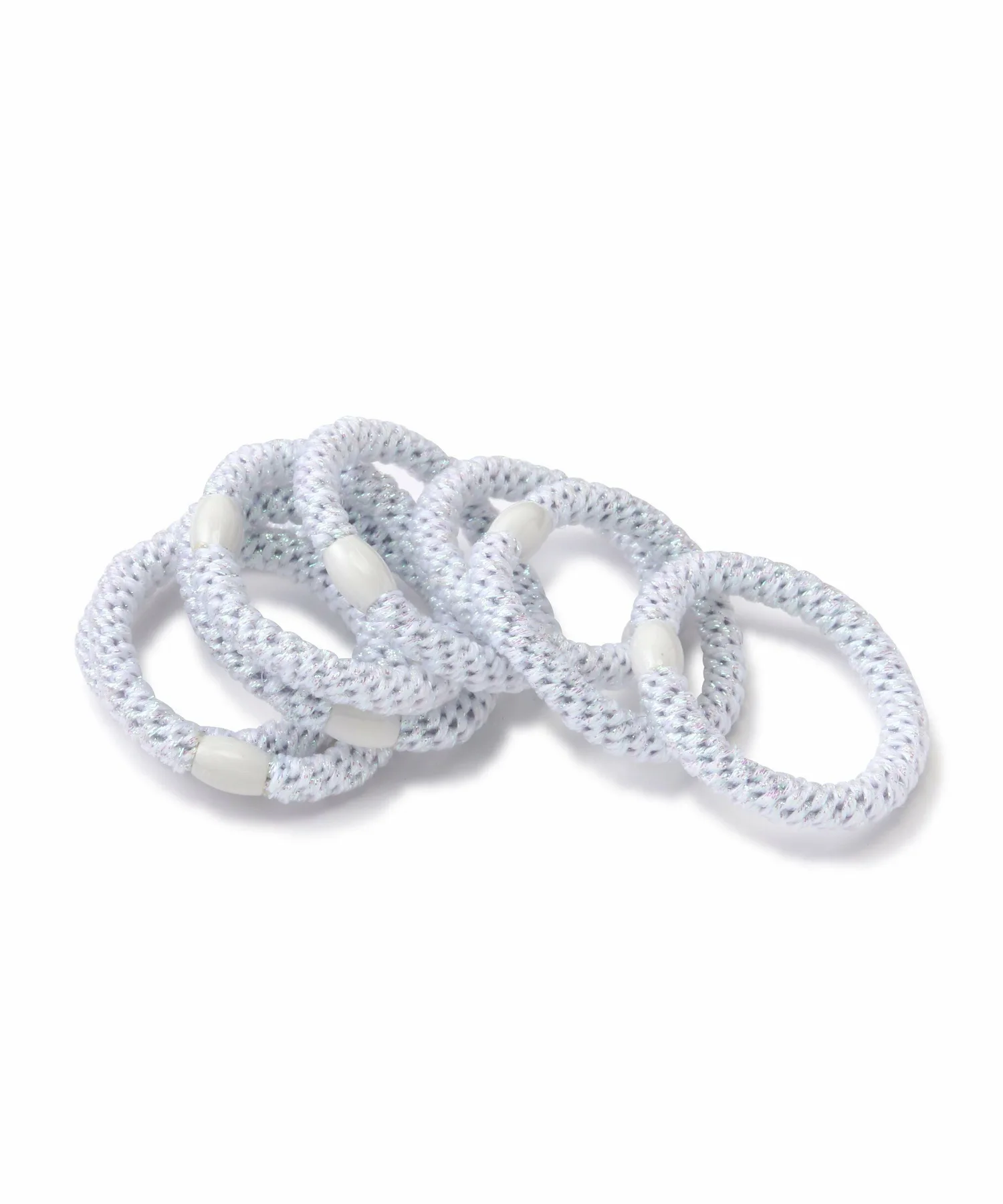 Французская резинка для волос Luex, набор из 8 штук Royal Flash, Light Gray 3