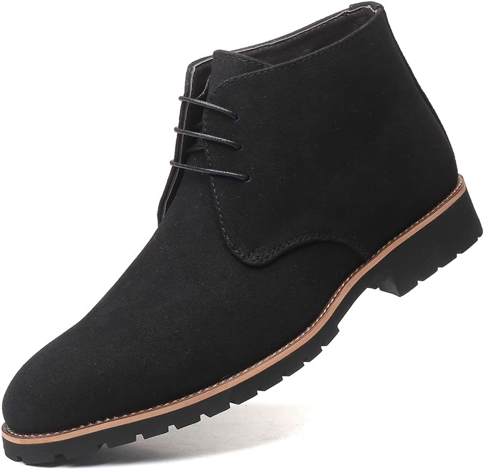 

Мужские замшевые кожаные ботинки Santimon с шнуровкой, оксфорды, чукка, черные, синие, коричневые