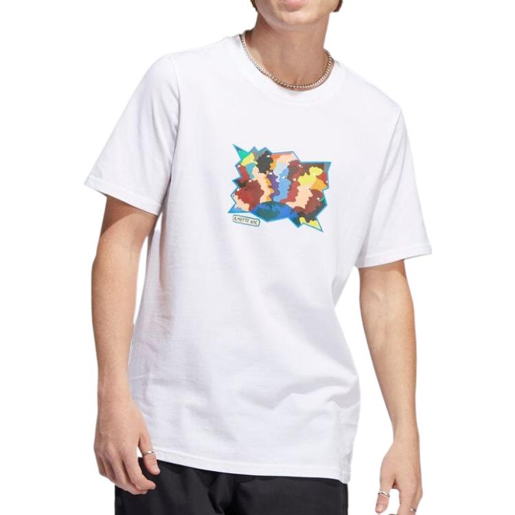Футболка adidas Mettz World Peeps Short Sleeve Tee 'Chalky Brown Multicolor' HM9360 — фото 3