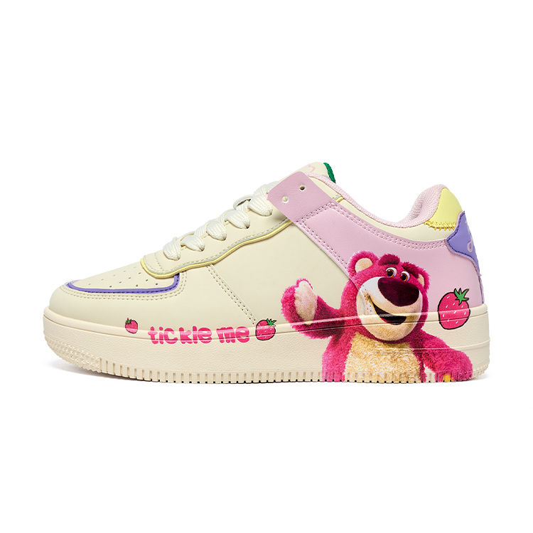 

Низкие детские кроссовки для скейтбординга Strawberry Bear Series Disney, бежевый/розовый