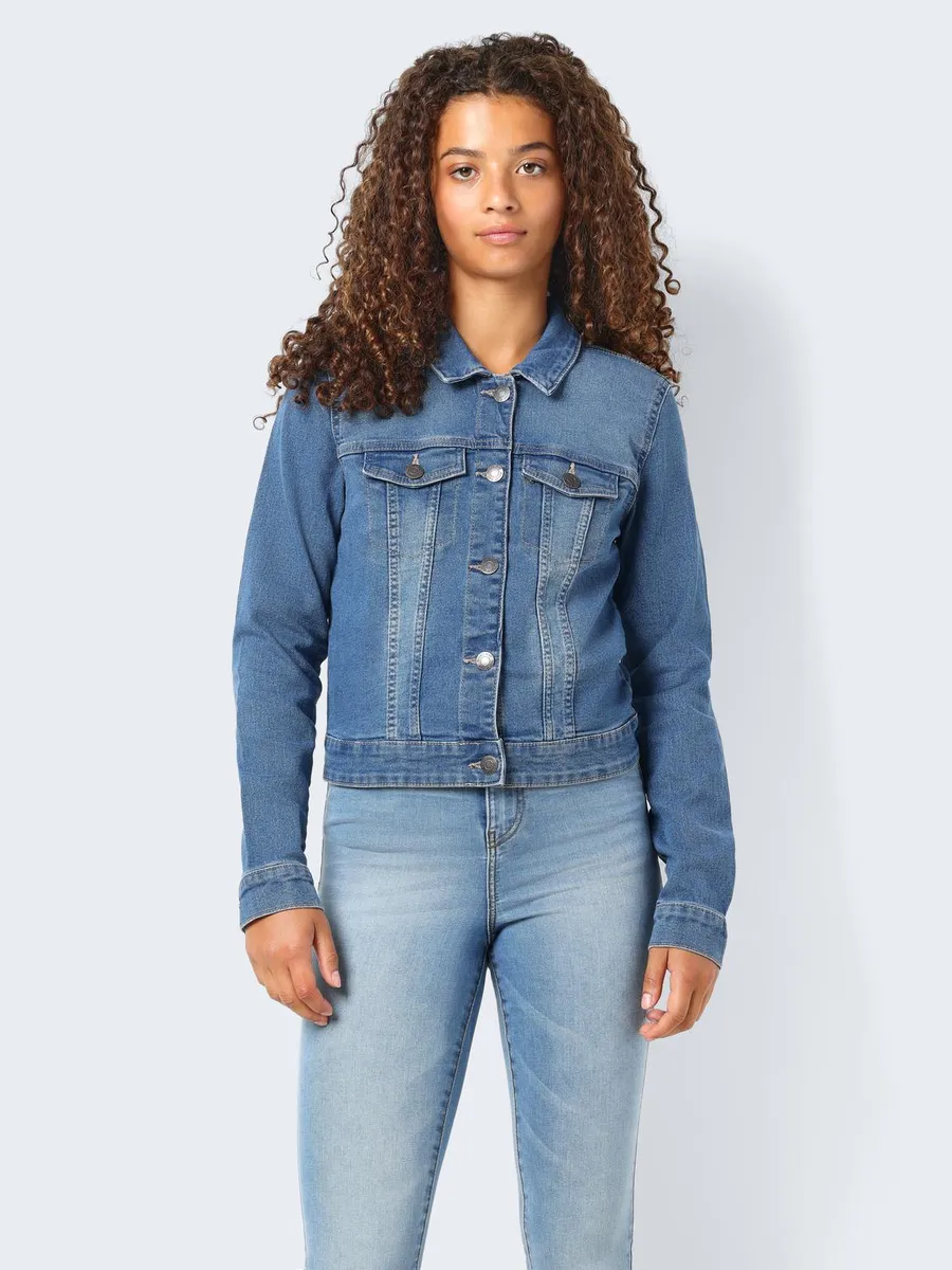 

Джинсовая куртка "шумный май" "NMDEBRA L/S BLUE DENIM JACKET NOOS" Noisy May, синий