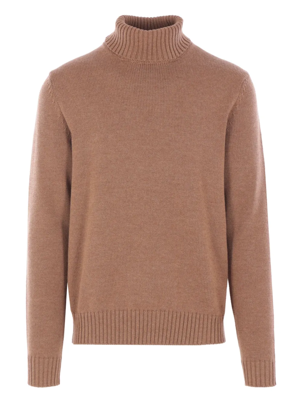 

Гофрированный свитер с высоким воротом Zanone, коричневый