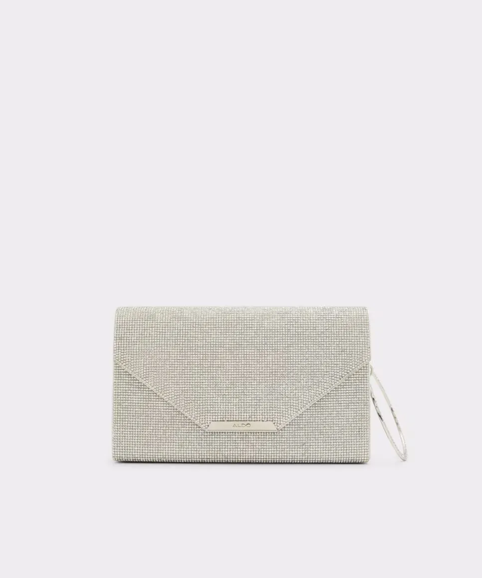

Серебряная сумочка с магнитной застежкой Aldo