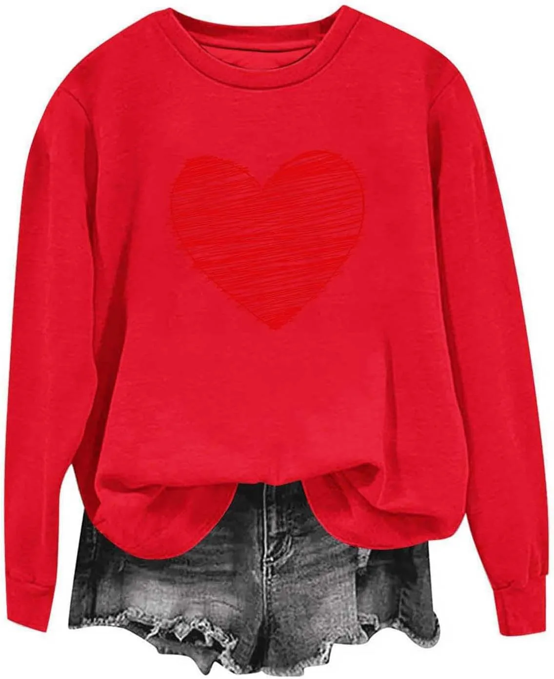Свитшот Valentines Day с принтом Love Heart — фото 2