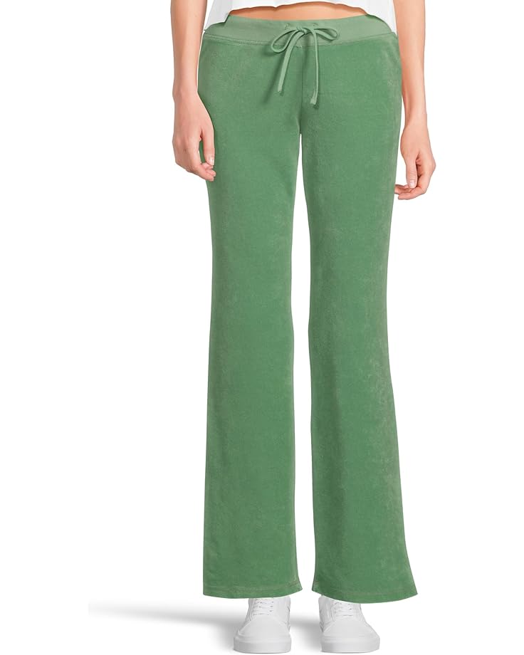 

Брюки Juicy Couture Washed Towel Terry Heritage Wide Leg Track Pants, цвет Kiwi