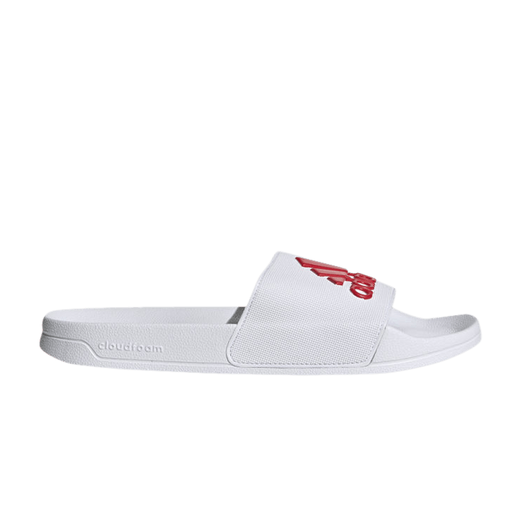

Сандалии adidas Adilette Shower Slides 'White Active Red', белый