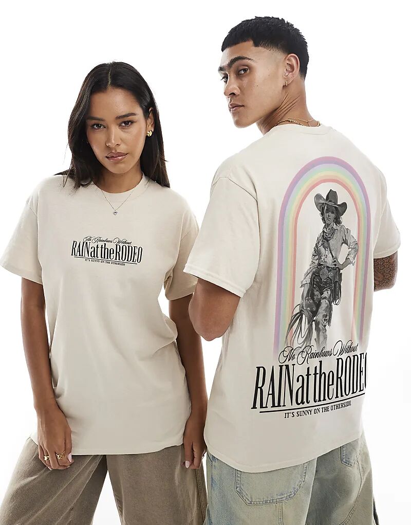 

Футболка PRNT Rodeo Rainbow в песочном цвете