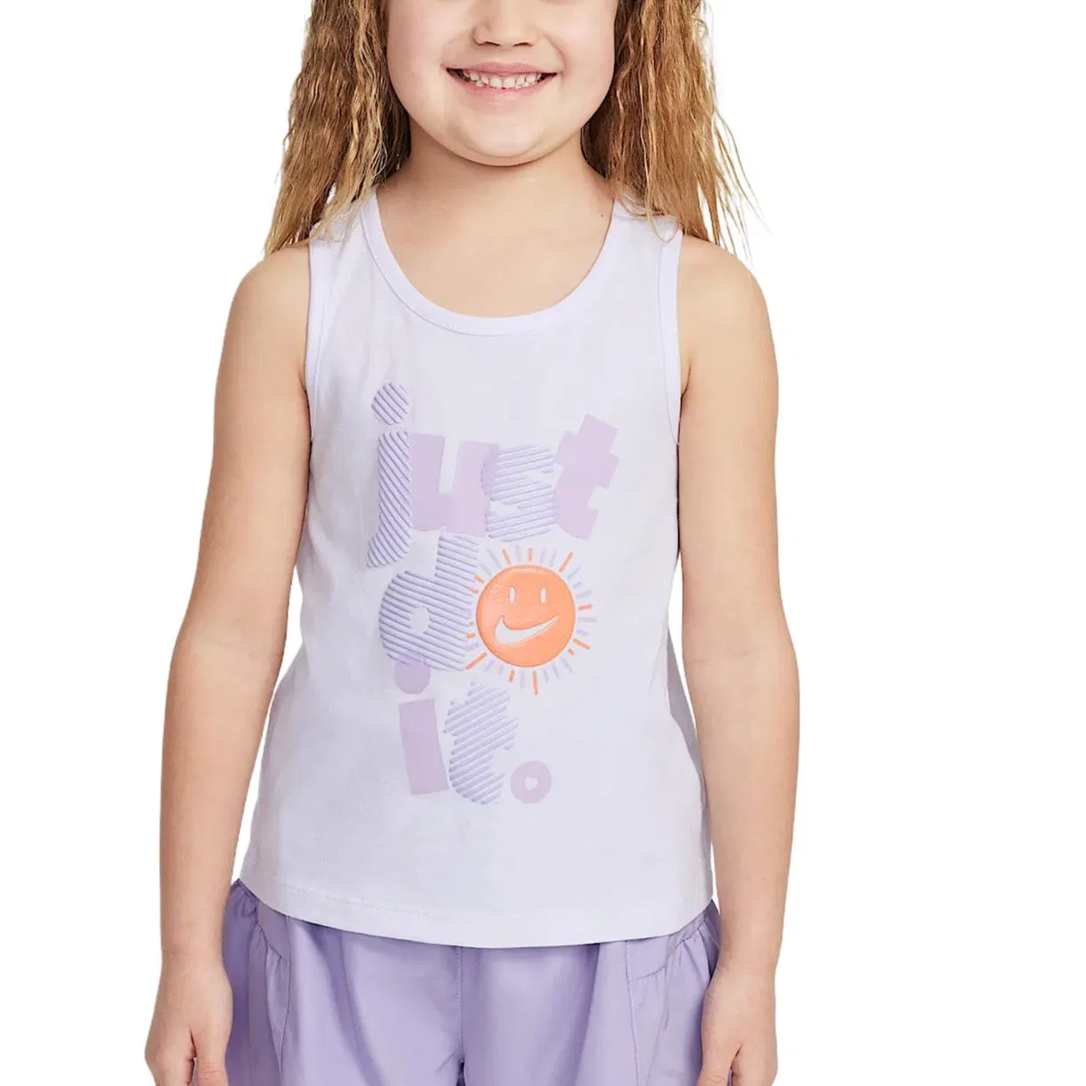 Спортивная повседневная футболка Dri Fit Swoosh Hydrangea для детей 3-7 лет Nike — фото 4