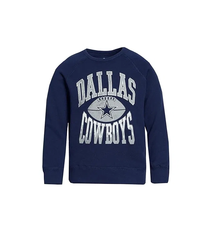 Флисовая толстовка с рукавом реглан Dallas Cowboys Hot Route Junk Food Clothing Kids, Blue/Red