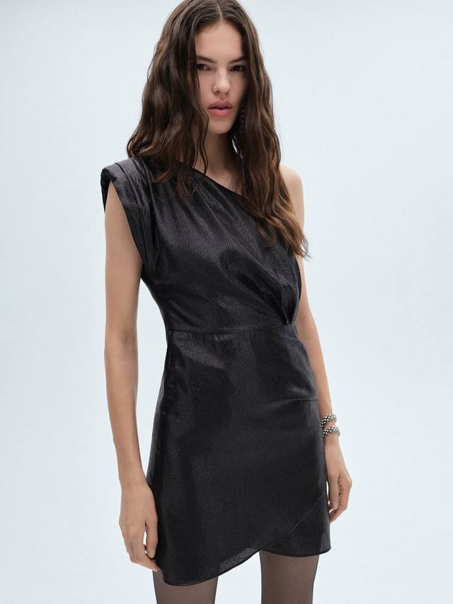 

Одно асимметричное мини-платье Mango, черный