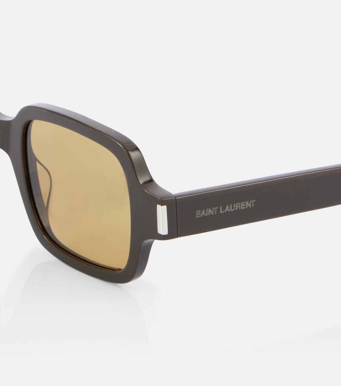 Солнцезащитные очки SL 720 квадратные Saint Laurent, цвет brown-brown-brown — фото 2