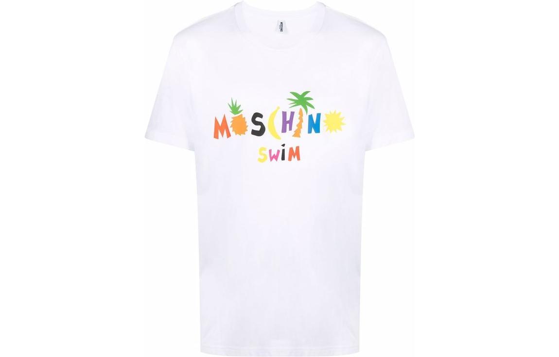 

MOSCHINO Футболка мужская белая, Белый, MOSCHINO Футболка мужская белая