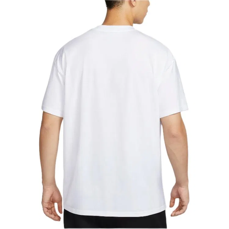 Футболка мужская белая crew neck moderate straight fit Nike, White — фото 3