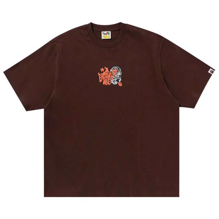 

Футболка BAPE Graffiti Ape Head Relaxed Fit Tee, Brown