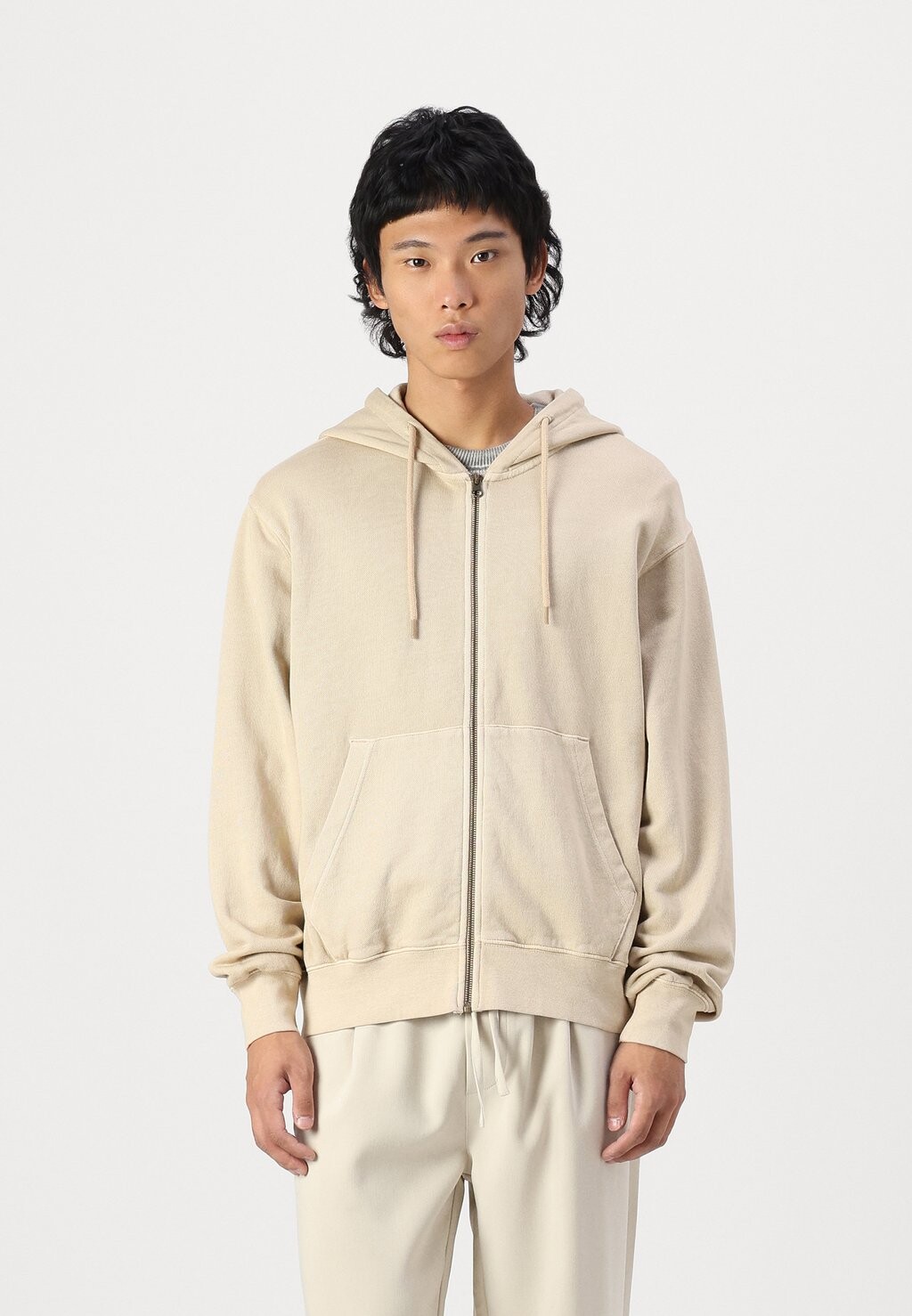 

Толстовка на молнии JJECHARGE FADED ZIP HOOD Jack & Jones, бежевый