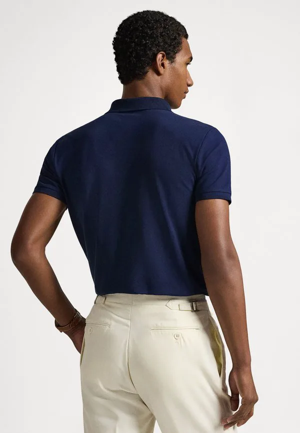 Футболка-Поло приталенного кроя из эластичной сетки Polo Ralph Lauren, Refined Navy — фото 3