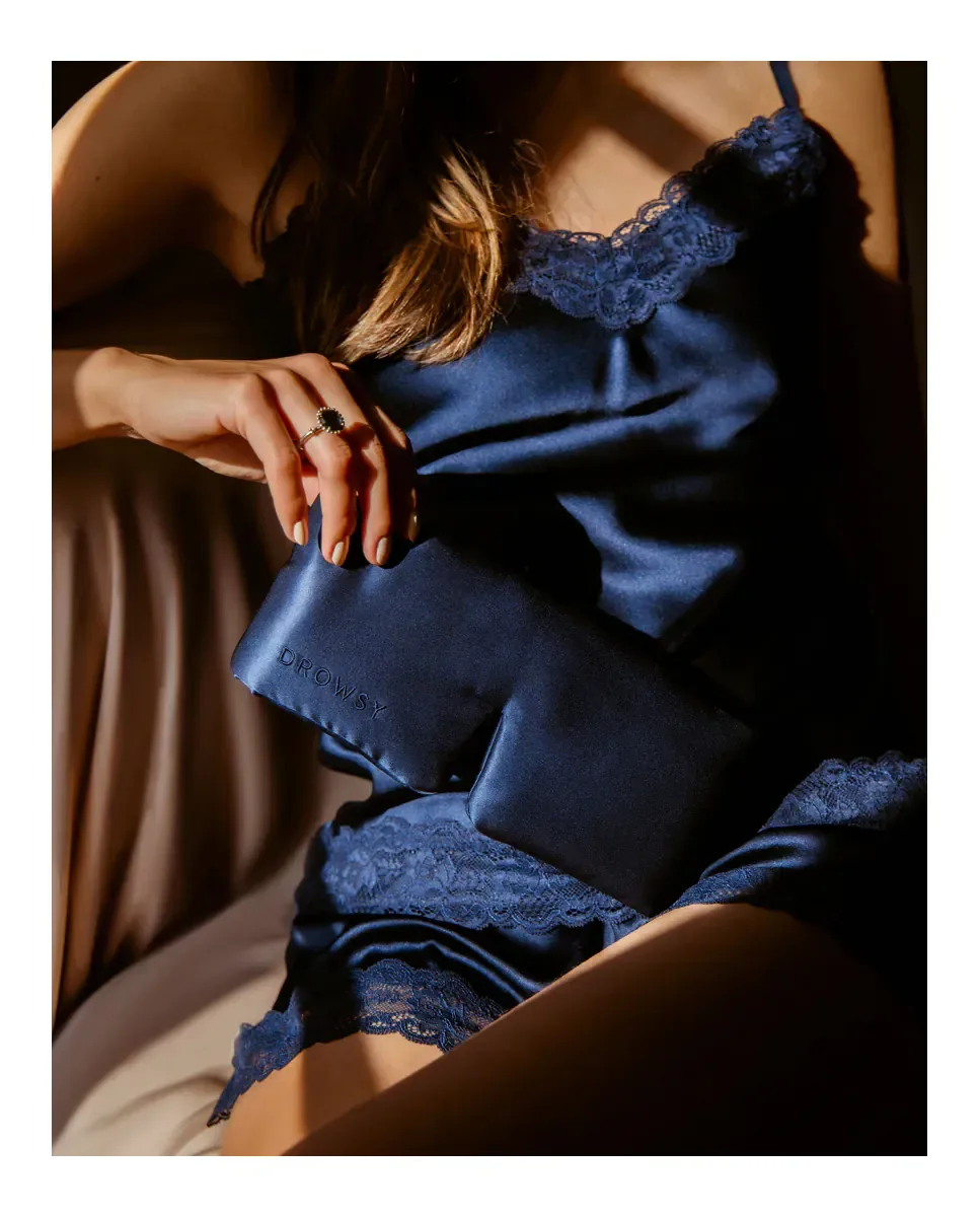 Маска для лица Drowsy — Шелковая для сна Midnight Blue — фото 4