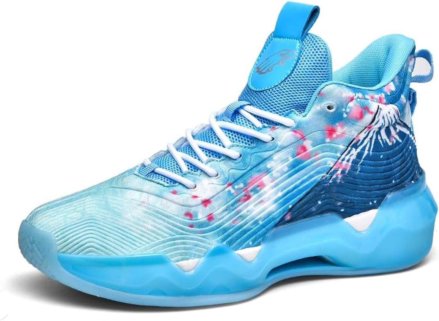 

Женские и мужские баскетбольные кроссовки модные беговые яркие спортивные туфли Bacury, синий