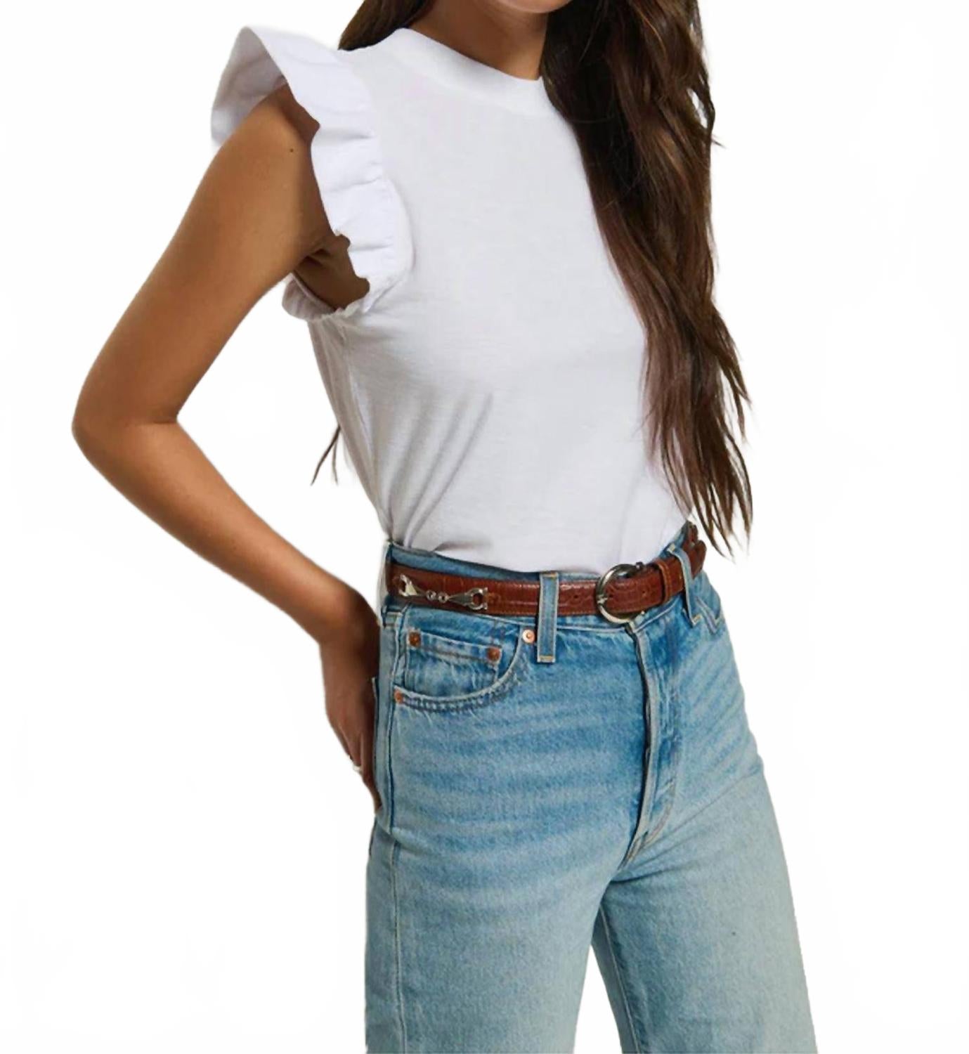 

Женская майка Paulette белого цвета Nation Ltd, белый