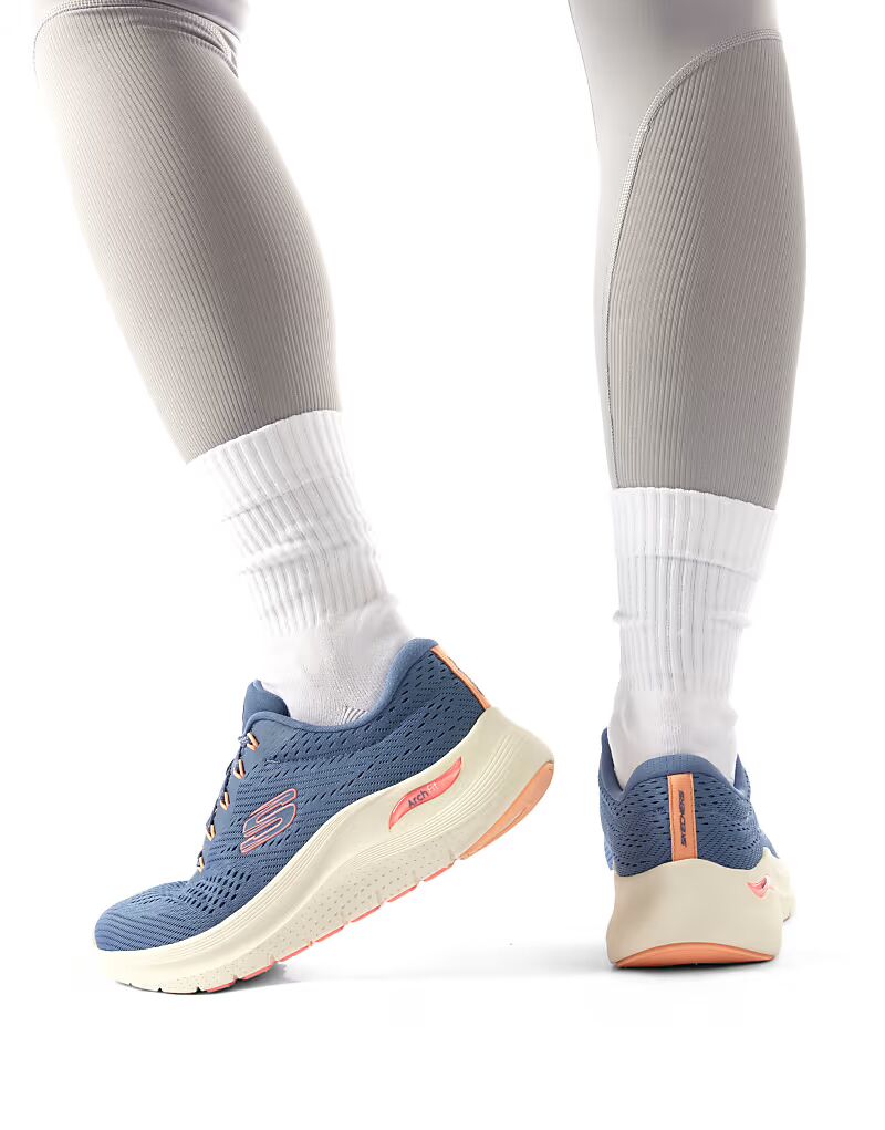 Skechers Arch fit 2.0 - кроссовки высшей лиги синего цвета — фото 2