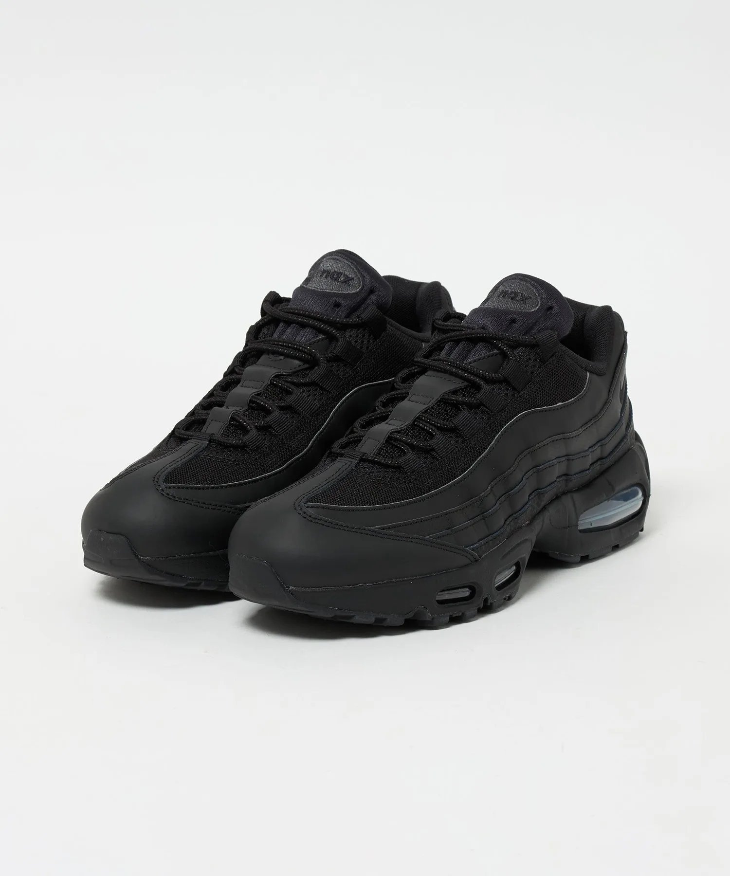 Мужские кроссовки с видимой амортизацией AIR MAX95 BIG BUBBLE NIKE черные — фото 2