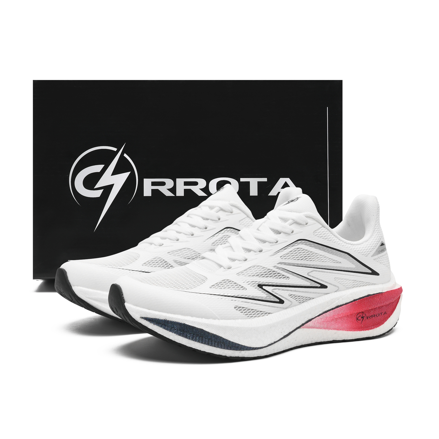 

CHRROTA Низкие кроссовки для бега унисекс серебристо-красные с блестками, цвет Silver Red Flash (Box)