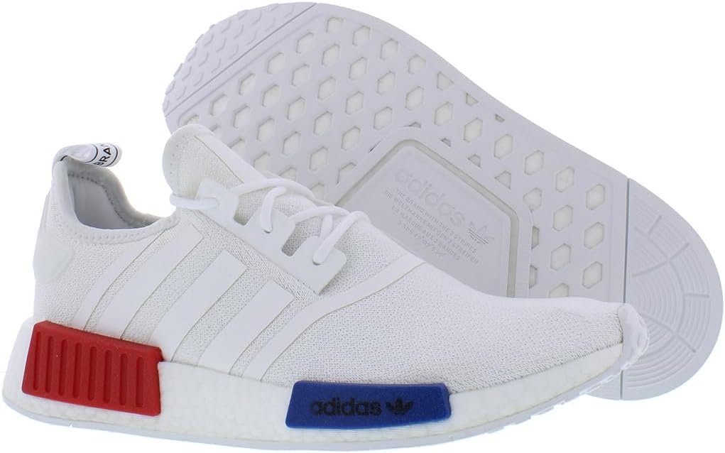 Кроссовки adidas NMDr1 для мужчин, белый/красный — фото 4
