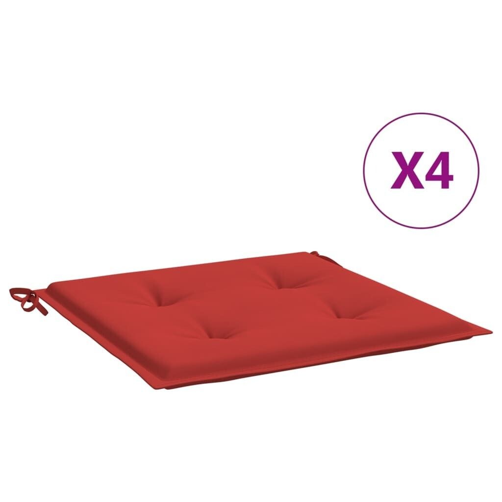

VidaXL Подушки для садового стула 4 шт Красный 40x40x3 см Ткань Оксфорд