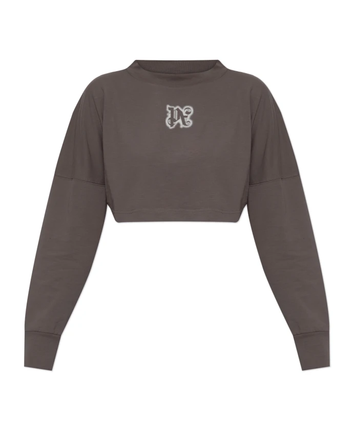 

Короткая рубашка с длинными рукавами Palm Angels, серый