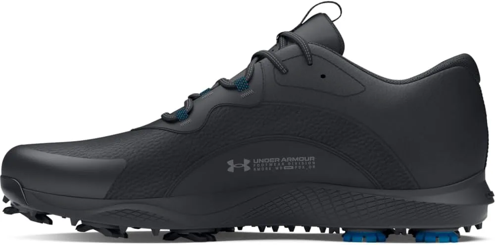 Мужские гольф-туфли Under Armour Charged Draw 2 с шипами, черный/серый — фото 2