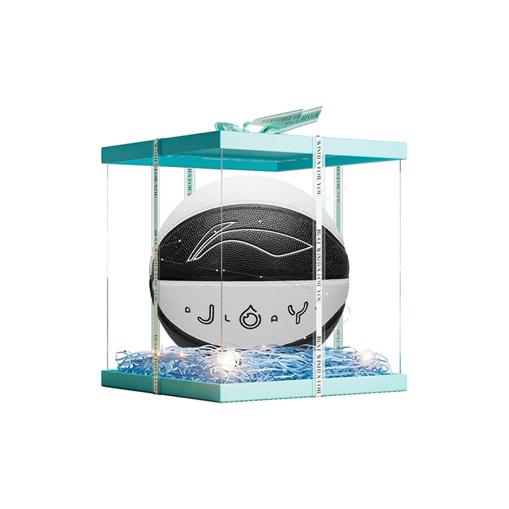 

LINING Баскетбольный мяч PU Basketball Black White размер 6 для тренировок