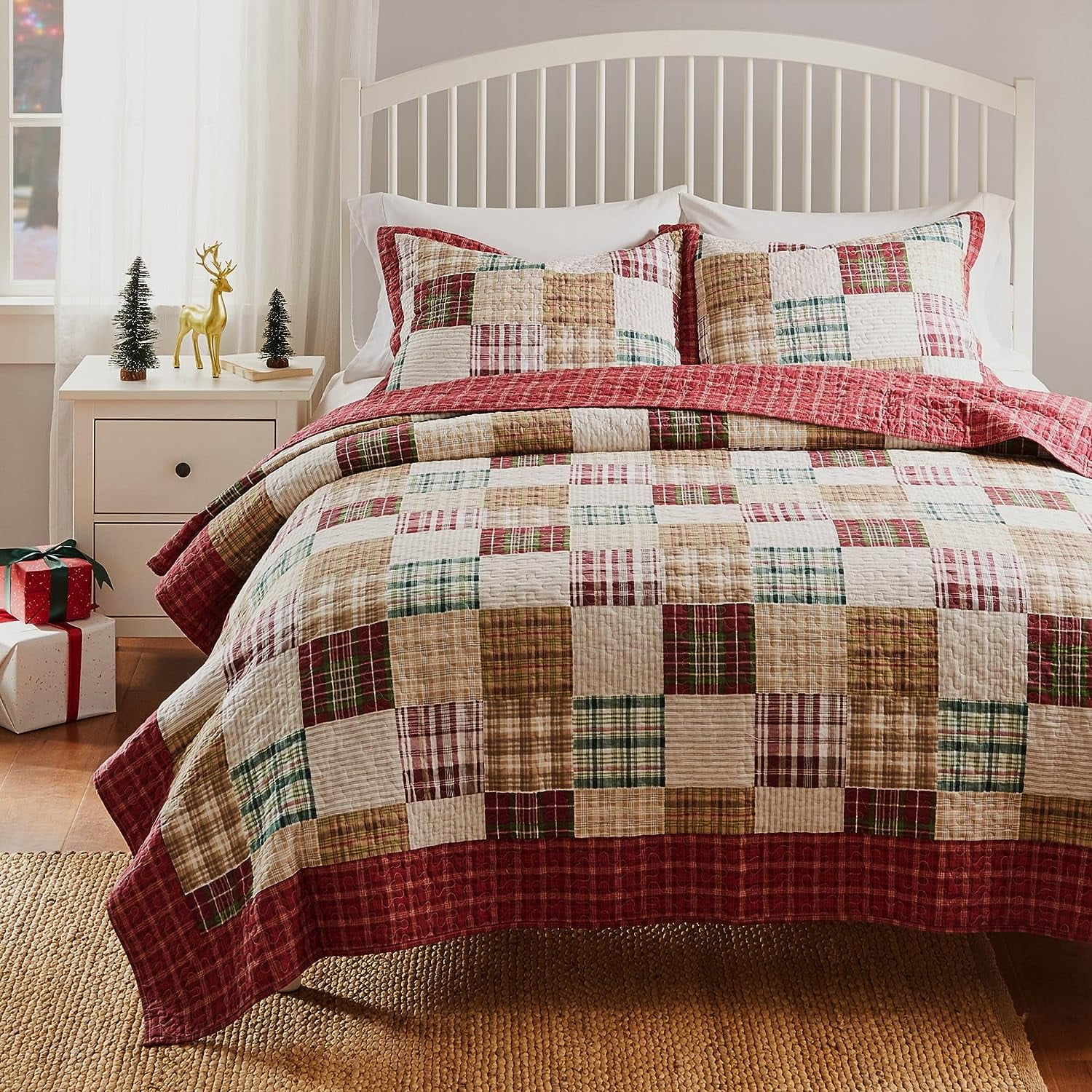 

Комплект постельного белья Greenland Home Fashions 3 предмета, красный